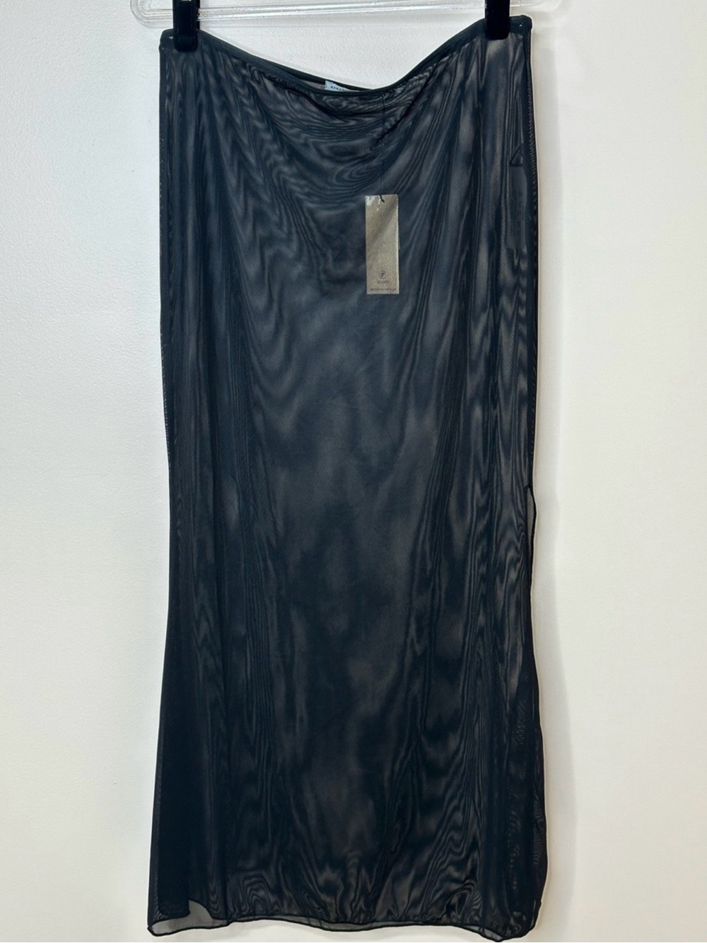 Rebecca Minkoff Black Sheer Mesh Cover-Up Size L